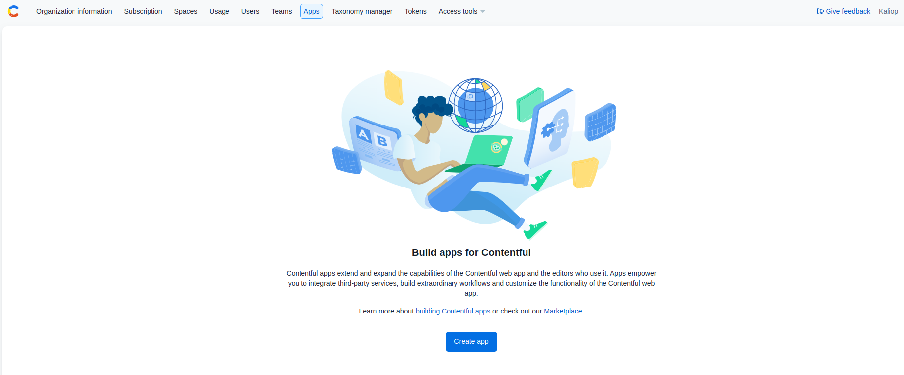 Création d'application avec Contentful